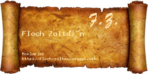 Floch Zoltán névjegykártya