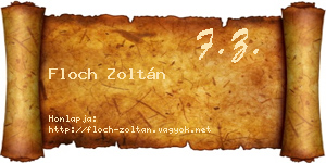Floch Zoltán névjegykártya